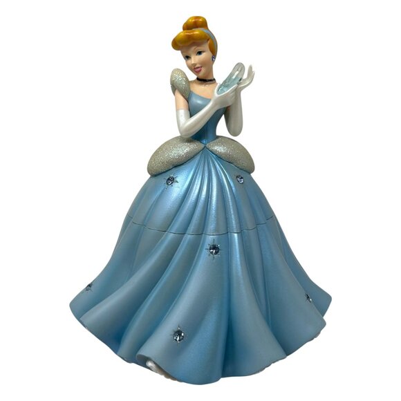 Disney Cinderella Ceramic Trinket Box With Glitter & Gemstone Details READ - Picture 13 of 16